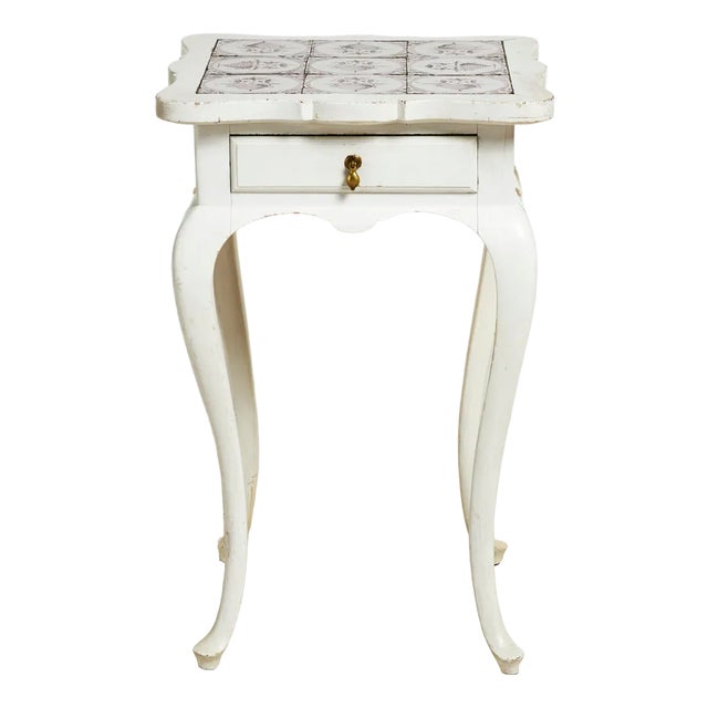 Antique Faience Tea Table, 18th Century For Sale