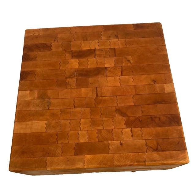 Gorgeous Original Vintage Boos Block Butchers Block Table, Carving Kitchen Table, Solid Dovetail Maple Slab. 34" Tall X...