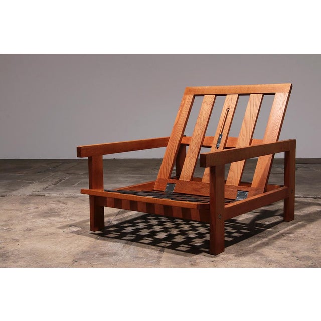 GE421 Getama Oak Armchair with Adjustable Backrest by Hans J. Wegner for Getama, 1970s For Sale - Image 10 of 18