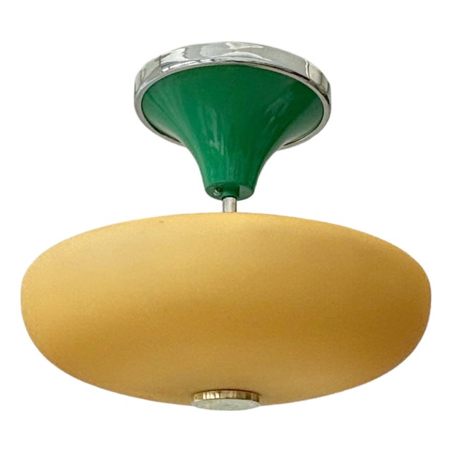 Scandinavian Functionalist Ceiling Lamp from Böhlmarks, Sweden, 1930s For Sale