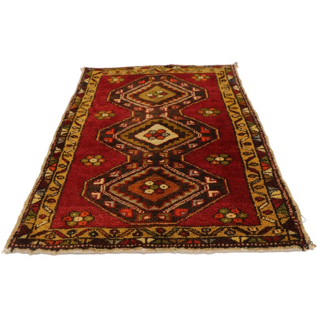Turkish Vintage Turkish Yastik Rug - 01'09 X 02'08 For Sale - Image 3 of 8