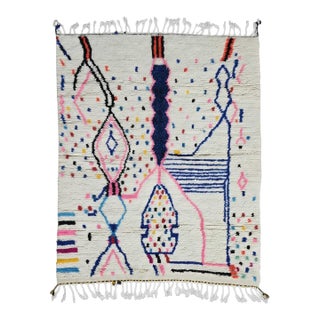 Contemporary Moroccan Tribal Rug - 7.2 X 5.9 Ft For Sale