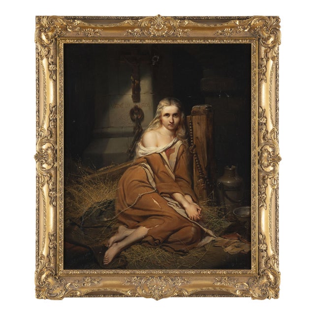 Jean Jacques Bekkers, Christian Captive, 1851, Oil on Canvas For Sale