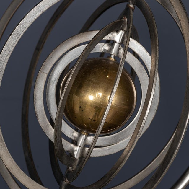 Steel and Brass Copernican Armillary Sphere, 1930s For Sale - Image 15 of 18
