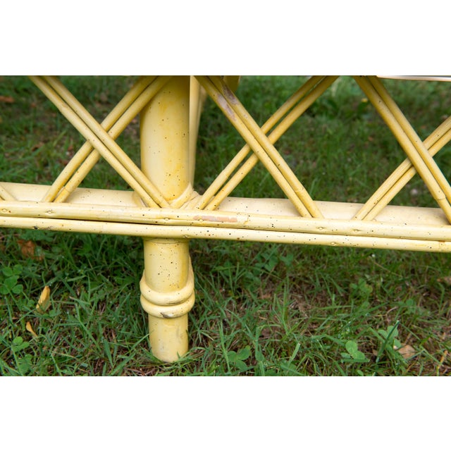 Vintage Ficks Reed Faux Bamboo Chinoiserie Style Sofa For Sale - Image 11 of 13