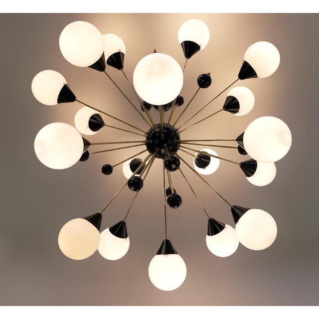 Glass 21st Century Matte White Murano Nebula Sputnik Chandelier by Fabio LTD For Sale - Image 7 of 7