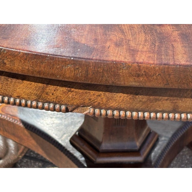 Antique Mahogany Tilt Top Dining Table with Mahogany & Chairs, Set of 7 For Sale - Image 13 of 18