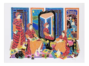 1980s Estelle Ginsburg - Theatre #2 Serigraph