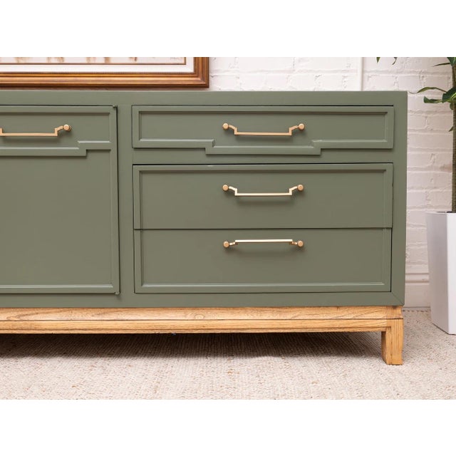 Mid 20th Century Sage Green Vintage Dresser For Sale - Image 11 of 12
