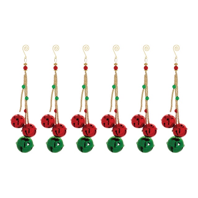 Bring a traditional charm to your Christmas tree with the Sleigh Bell Drop Ornament Set. Featuring six beautifully crafted...