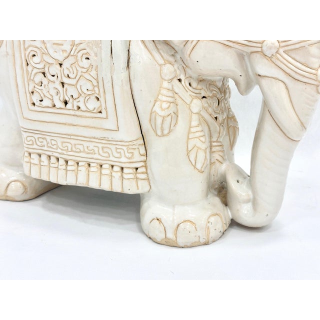 Vintage Ceramic Elephant Flower Stand, 20th Century For Sale - Image 6 of 11