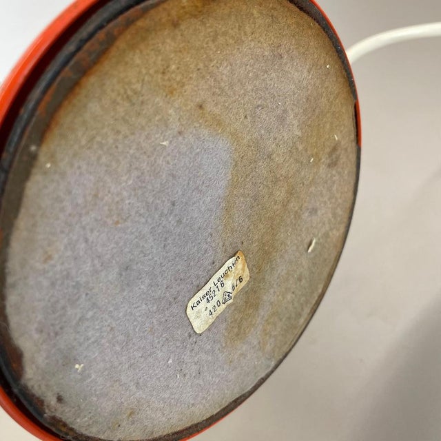 Modernist Orange Sputnik Table Lamp from Kaiser Leuchten, Germany, 1970s For Sale - Image 13 of 18