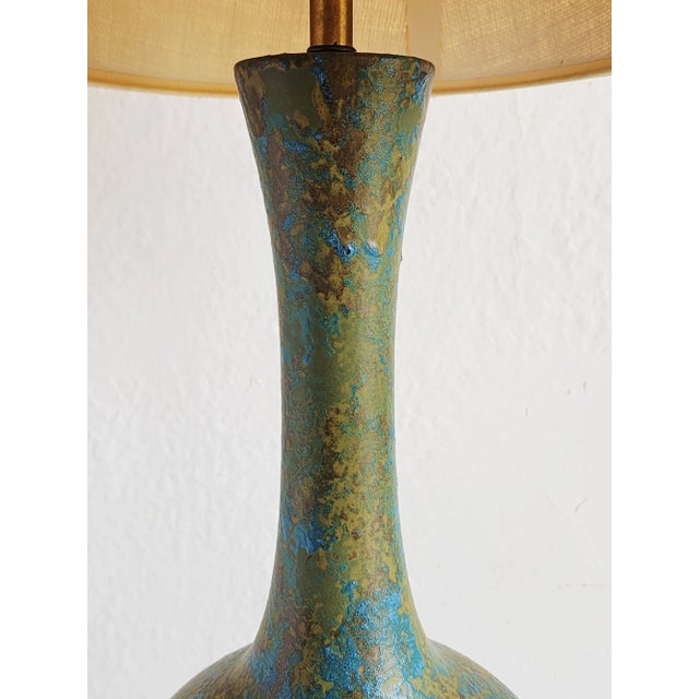 Mid Century Modern Lava Glaze Table Lamp For Sale - Image 9 of 11
