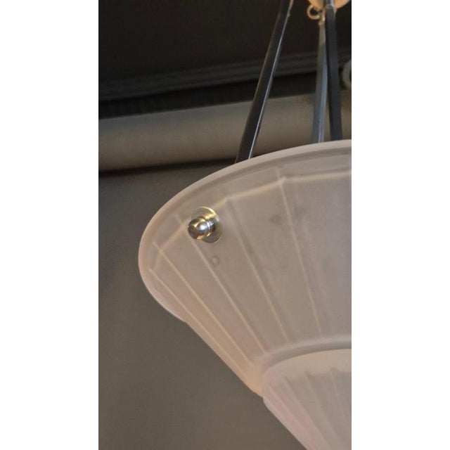 Late 20th Century French Art Deco Style Pendant Light by Vianne For Sale - Image 11 of 12