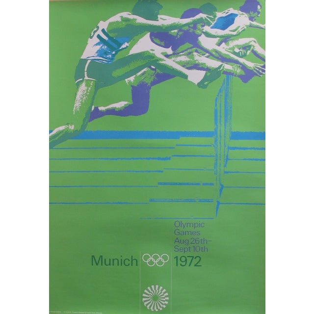 Original 1972 Munich Olympics Track/Field Poster For Sale