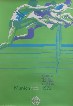 Original 1972 Munich Olympics Track/Field Poster