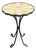 Vintage MCM Mosaic Ceramic Yellow Flower Shape Side Table For Sale