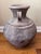 Large Matte Gray Clay Olive Jar Pot Vessel With Double Handles For Sale - Image 9 of 13