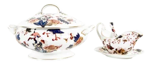 English Porcelain Tureen Set of 4