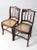 Brown Antique Caned Seat Chairs Pair For Sale - Image 8 of 11