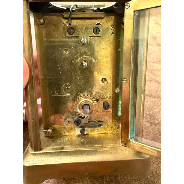 Metal French Late 19th Century Carriage Clock, Brass Case, Circa 1890 For Sale - Image 7 of 18