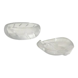 Set of Two 1980s Glass "Yseult" Bowl and Ashtray by Lalique, France