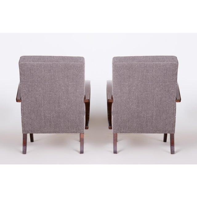 Set of rt Deco Armchairs attributed to J. Halabala for Up Závody, 1930s For Sale - Image 11 of 15