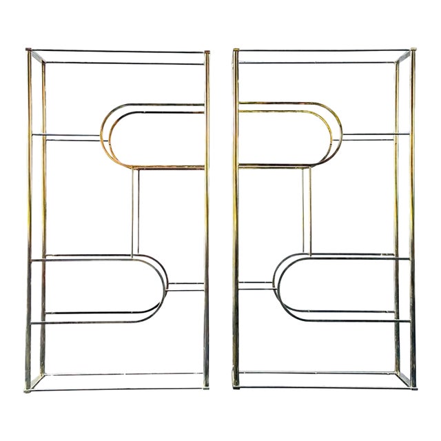 Design Institute of America Brass Etageres For Sale