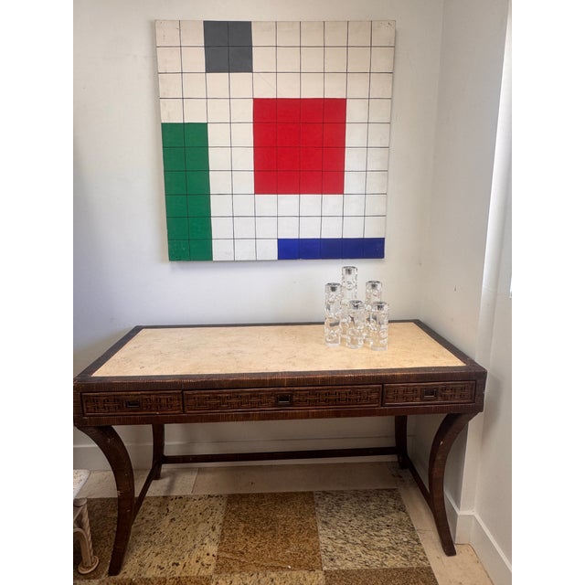 1988 Abstract Geometric Grid Painting, De Stijl / Mondrian Style For Sale - Image 4 of 4