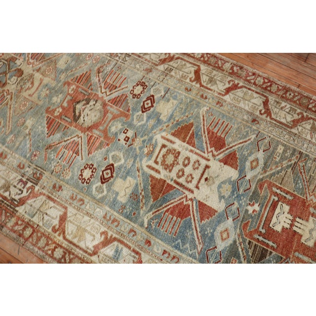 Textile Antique Zabihi Collection Persian Bidjar Runner - 3'7" x 10' For Sale - Image 7 of 9