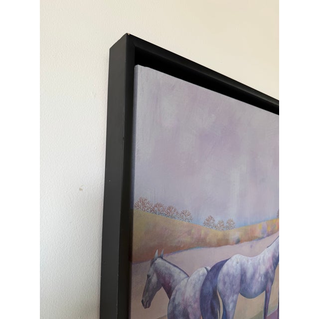 1980’s v. Schaffer Block Impressionist Horses Landscape Oil Painting – Framed For Sale - Image 11 of 12