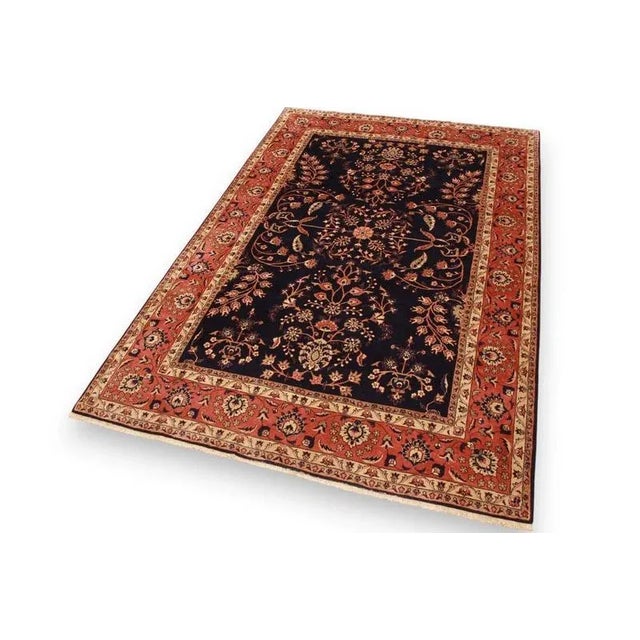 Middle Eastern Hand-Knotted Saroug Rug For Sale - Image 4 of 10