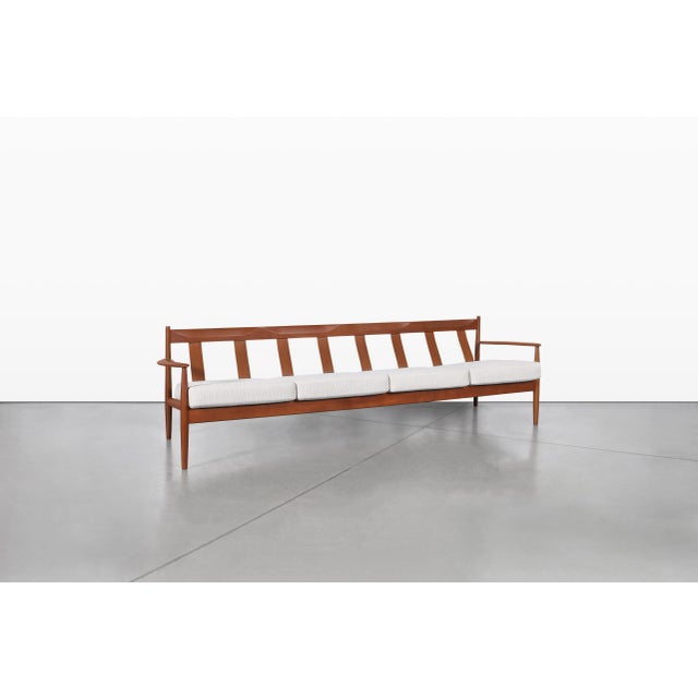 Wood Danish Modern Teak Sofa by Grete Jalk for France and Son, 1960s For Sale - Image 7 of 14