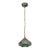 Mid 20th Century Arts & Crafts Green Slag Glass Hexagonal Pendant Light - R291935 For Sale