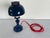 Metal 1960s Mid Century Modern Toleware Blue Desk Lamp. For Sale - Image 7 of 11