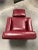 Brick Red American Art Deco Club Chair & Ottoman in Red Naugahyde - a Pair For Sale - Image 8 of 13