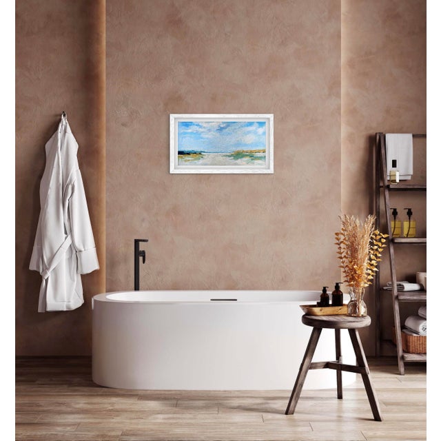 2020s Modern Beach Oil Painting Landscape Seascape For Sale - Image 5 of 7