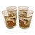 Vintage Double Old Fashioned B Atwater Bass Fishing Print Glasses- Set of 4 For Sale