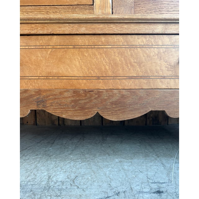 Large Art Nouveau Wardrobe in Oak and Speckled Maple, 1890s For Sale - Image 18 of 18
