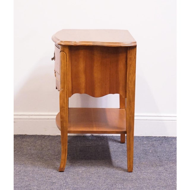 Bassett Furniture Solid Cherry Country French Provincial 22" Nightstand 5400-8960-980 For Sale - Image 9 of 12