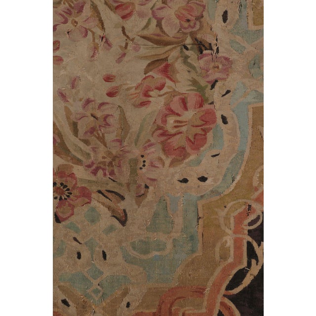Antique French Aubusson Rug, Monumental Medallion in Terra-Cotta and Black - Rug & Kilim For Sale In New York - Image 6 of 9