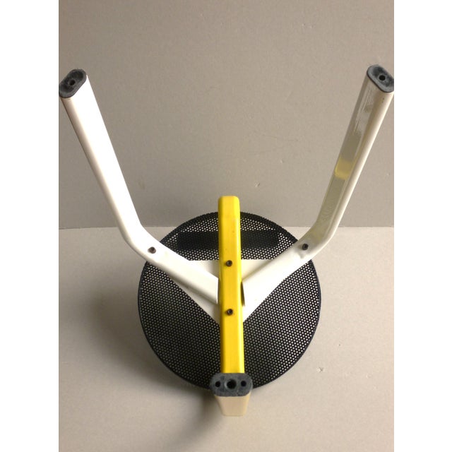 Vintage Stool with Backrest, 1980s For Sale - Image 4 of 8