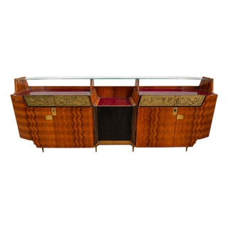 Vintage Italian Art Deco Sideboard, 1940s For Sale
