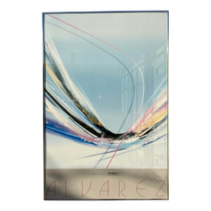 1985 Artexpo New York Framed Official Poster by Venezuelan Artist Elba Alvarez.
