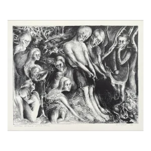 1948 Gertrude Pferdt German Orphan Lithograph