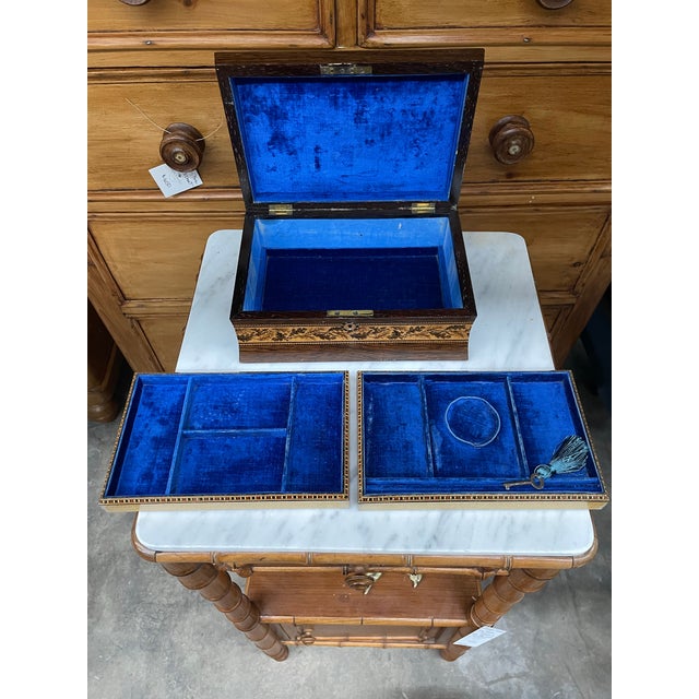 British Castle Scene Turnbridgeware Jewelry Box For Sale In Nashville - Image 6 of 10