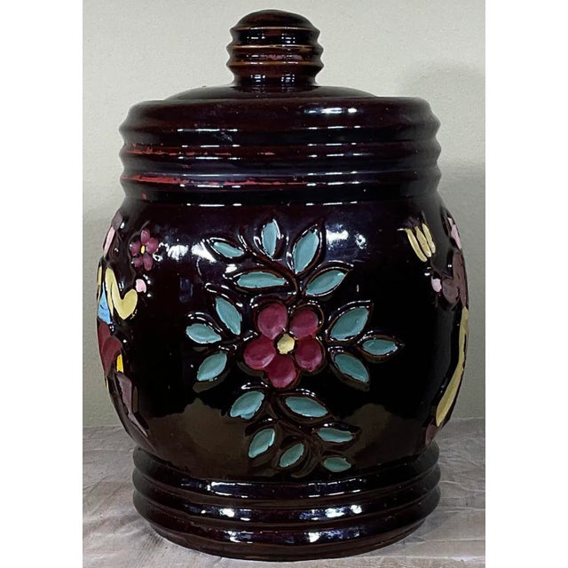 Vintage 1960s Ceramic Cookie Jar For Sale - Image 4 of 13