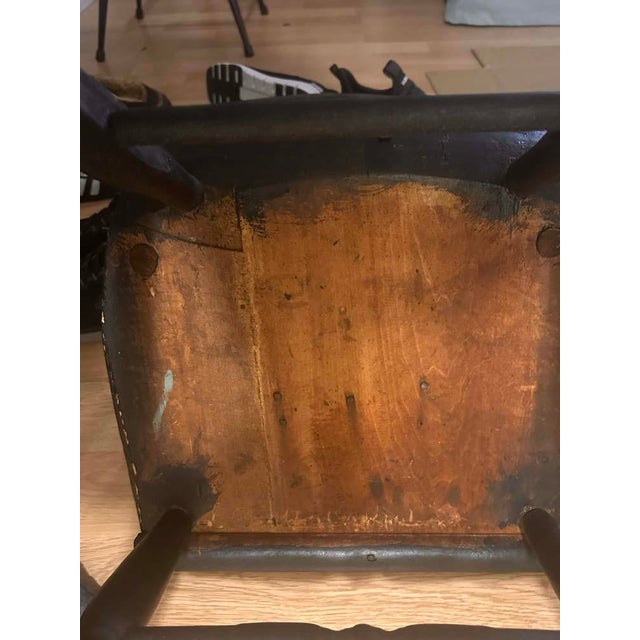 Wood Antique 19th-Century Boston Rocker – Original Stenciling For Sale - Image 7 of 9
