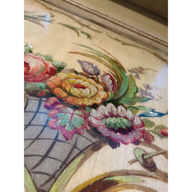 Wood Vintage Hollywood Regency Hand-Painted Accent Table For Sale - Image 7 of 7