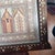 1900 - 1909 Antique Silk Prayer Rug in Antique Wood, Mother of Pearl, and Brass Frame For Sale - Image 5 of 8